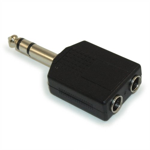 Stereo TRS Male to Dual Stereo TRS Female Splitter Adapter
