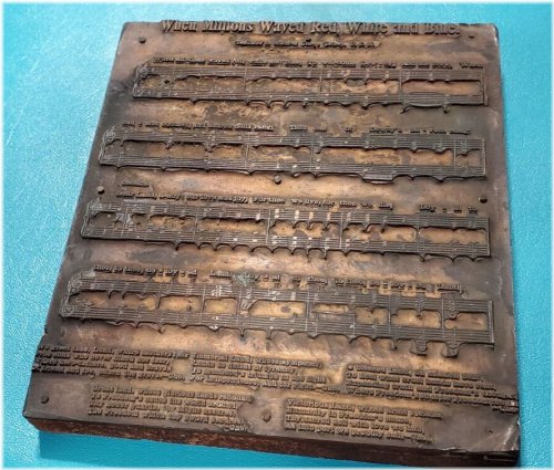 Nautical Tribute Copper Printing Plate - Admiral George Dewey