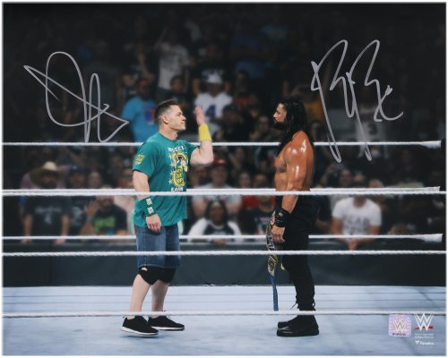 Legends Collide Autographed In-Ring Face-Off Photo
