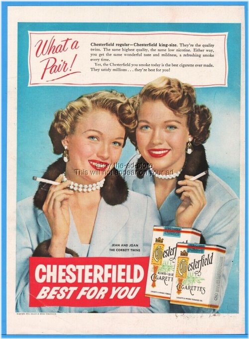 Vintage Tobacco Twins Ad