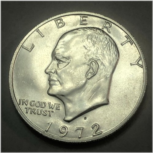 Silver Satin 1972 Eisenhower Dollar