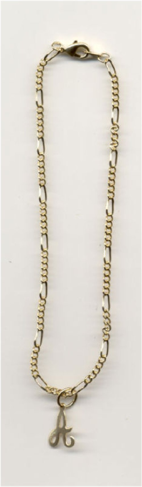 Golden Initial Figaro Anklet