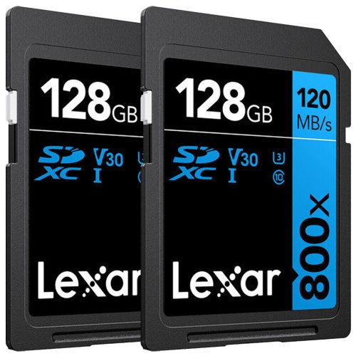 Lexar Blue Series 128GB SDHC Memory Card - Dual Pack