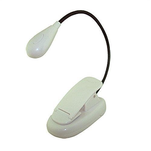 White Clip-On Reading Light for Kindle and eBook Readers