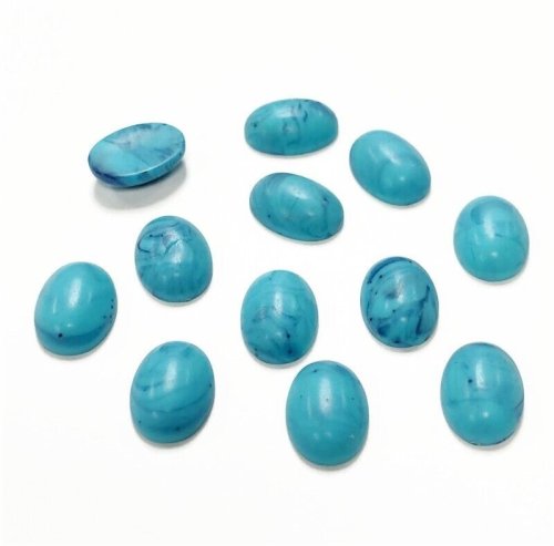 Turquoise Marble Oval Cabochons