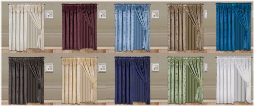 Silk Waterfall Drape - 84" Decorative Window Valance