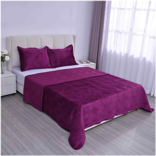 Magenta Purple Stitched Quilt