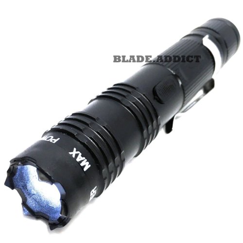 The Shadow Bolt Stun Gun - 260 Million Volt Metal Body with LED Flashlight and Rechargeable Battery