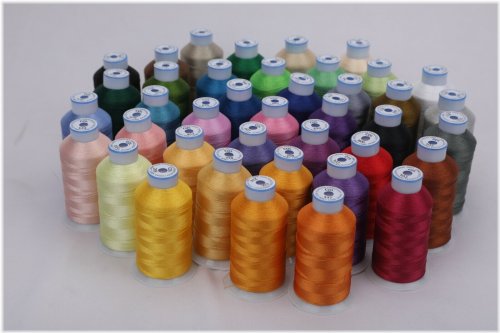 40 Color Premium Polyester Embroidery Thread Set for Brother Machines