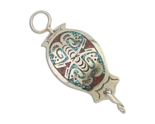 Navajo Silver Onyx Pony Tail Holder