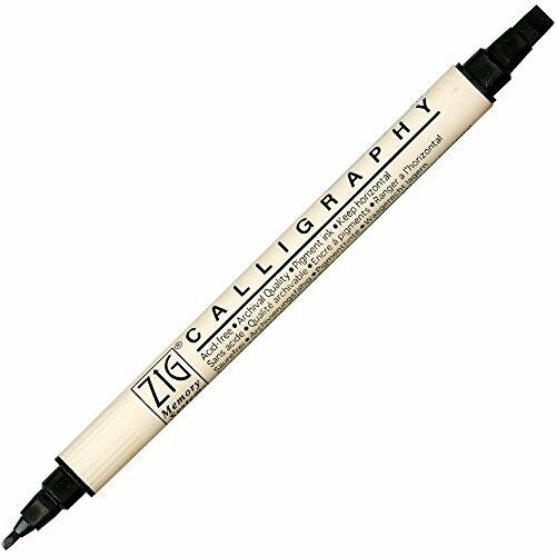 Pure Black Calligraphy Marker by Zig Memory System