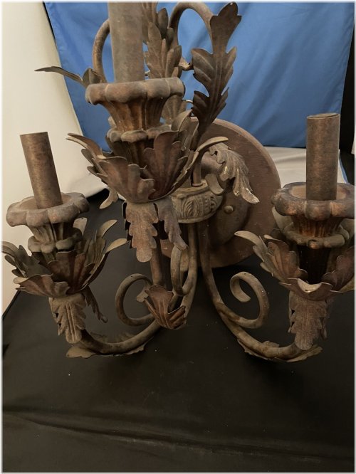 Gothic Rustic Bronze Candle Sconce