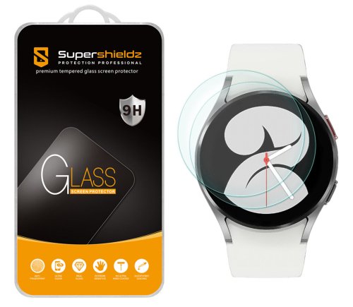 Galaxy Watch 4 Shield Set - Supershieldz Tempered Glass Screen Protectors (2 Pack)