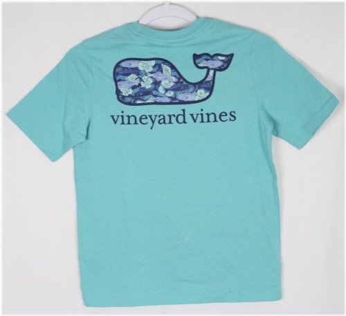 Aqua Ocean Fish Whale Pocket Tee