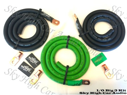 Green/Black Oversized Electrical Wiring Kit