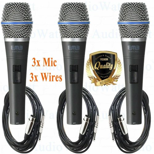 Dynamic XLR Vocal Mic Trio