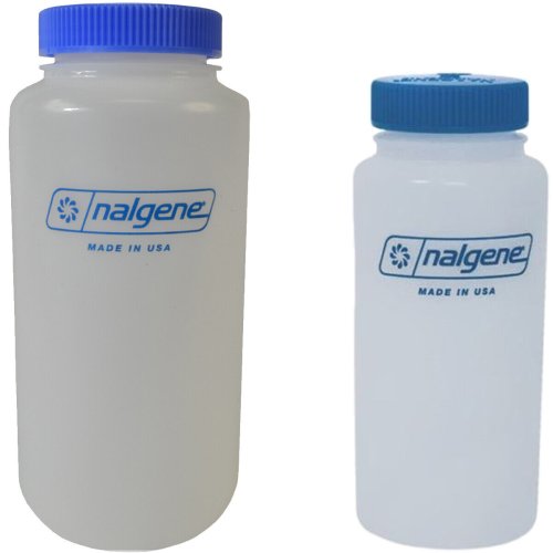 Clear Blue Wide Mouth Storage Bottle by Nalgene