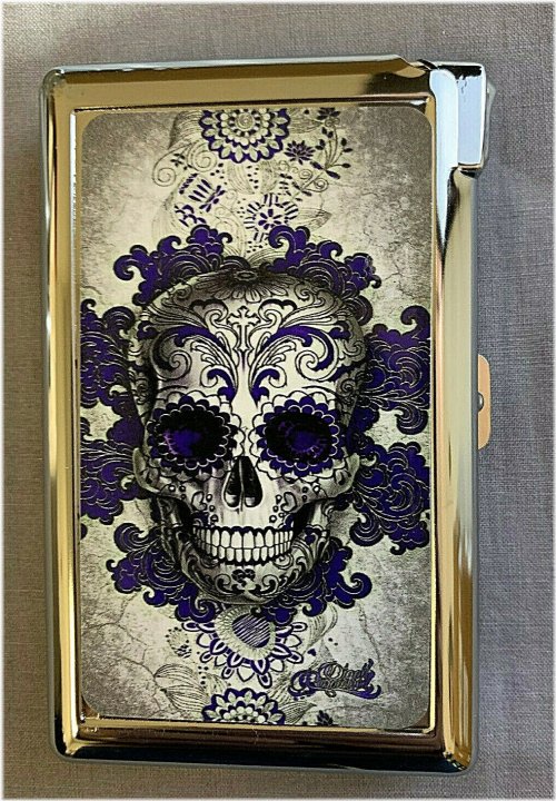 Sugar Skull Tobacco Accessory Wallet