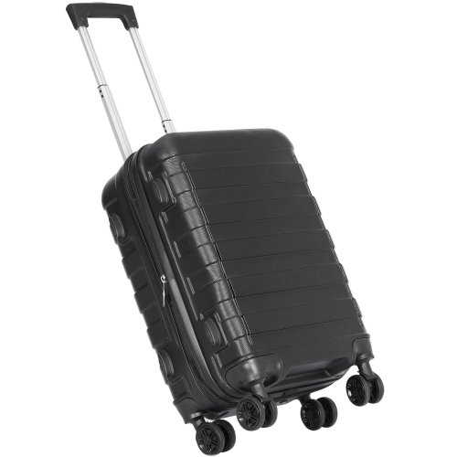 Black Diamond Spinner Suitcase - Expandable Hardside Carry On Luggage with Wheels (21")