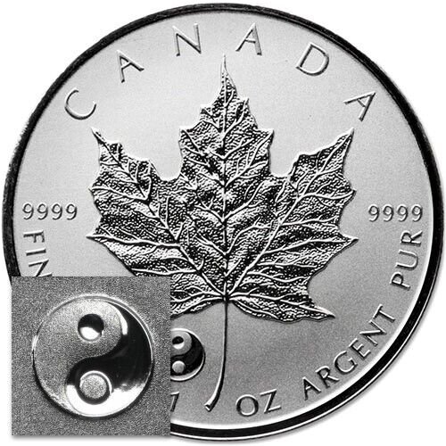 Maple Leaf Yin Yang Silver Coin