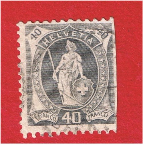 Helvetia Stamp #85 - Very Fine Used