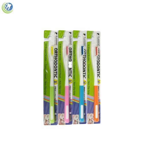 V-Shaped Compact Orthodontic Toothbrushes