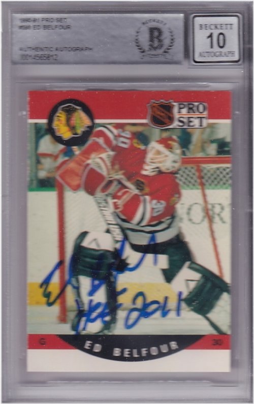 Belfour Hall of Fame Autographed Blackhawks Rookie Card