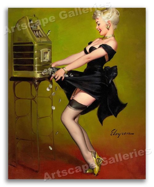 Golden Era" Vintage Style Elvgren Pin-Up Art Poster - 16x20