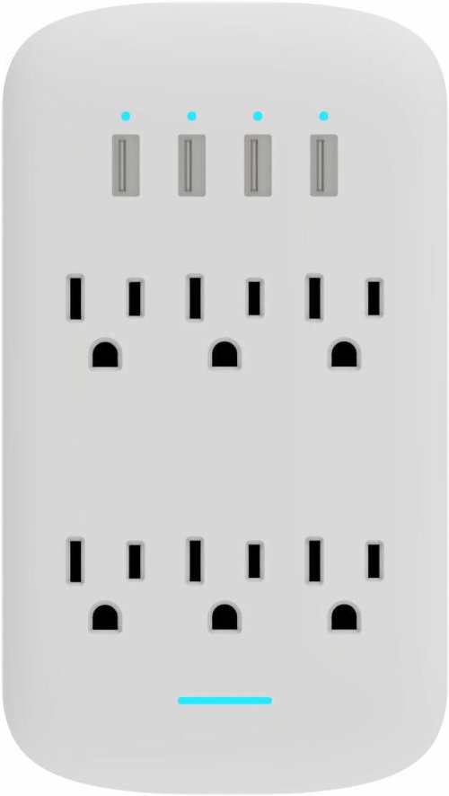 Electricity Hub: Multi-Port Wall Surge Protector