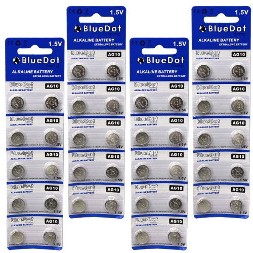 AlkaVolt Button Cell Batteries - Pack of 40, USA Shipping