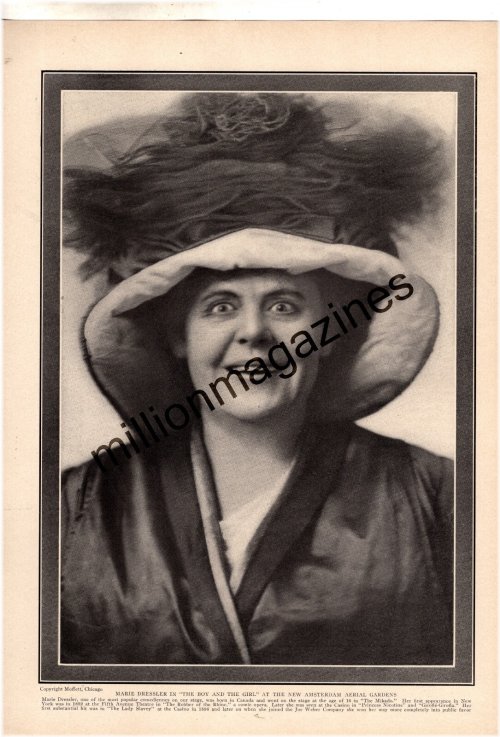 The Boy and the Girl: 1909 Marie Dressler Original Theatre Print