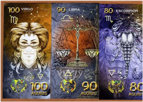 Zodiac Polymer Banknote Trio - El Club De La Moneda Collection
