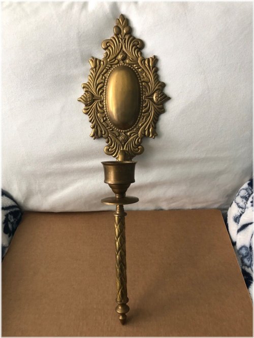 Ornate Brass Candle Sconce