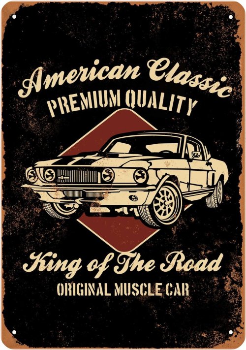 Heritage Wheels Metal Sign