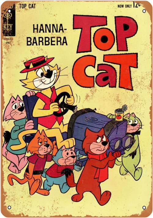 Retro Cartoon Metal Plaque - Top Cat Comic 1963