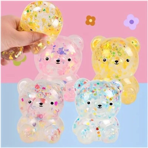 Glitter Bear Squishy Sensory Set