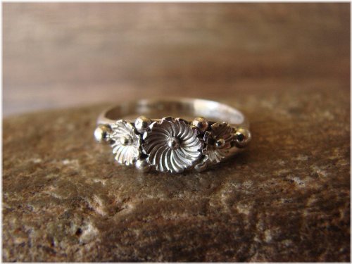 Southwest Blossom Silver Ring