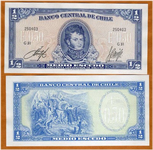 Andean Treasure: Chilean Half Escudo Paper Bill, UNC