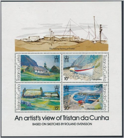 Tristan da Cunha Longboat Church Harbour Stamp 1978