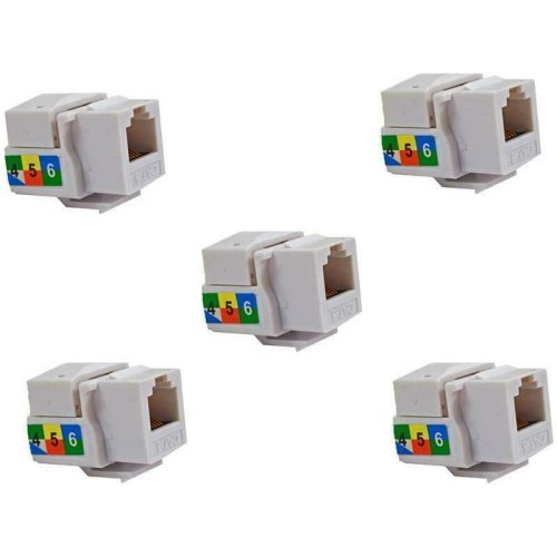 Keystone Jack Telephone Network Insert - White (5 Pack)