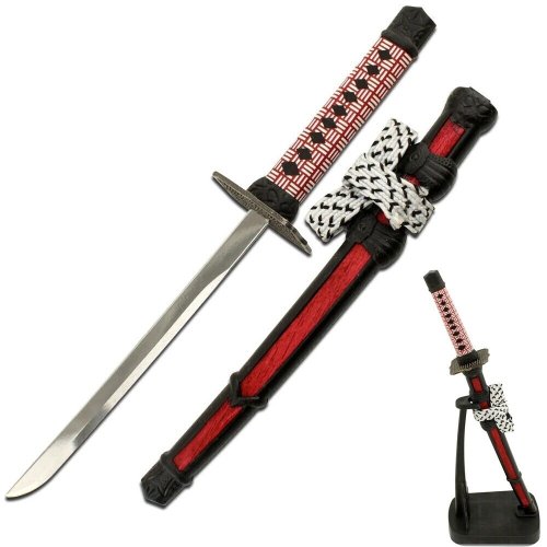 Crimson Blade Letter Opener with Display Stand