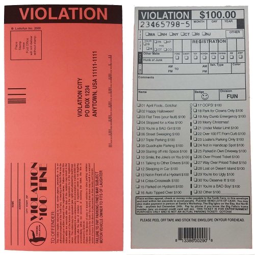 Mock Parking Citation Set - Hilarious Prank Tickets for Fun-loving Friends