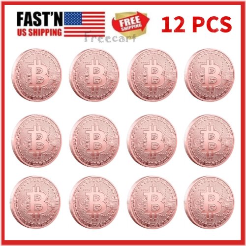 Rose Gold Plated Bitcoin Commemorative Collection Set