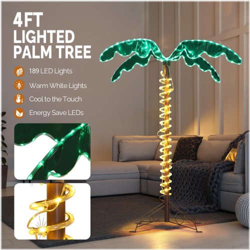 Tropical Glow Palm Tree