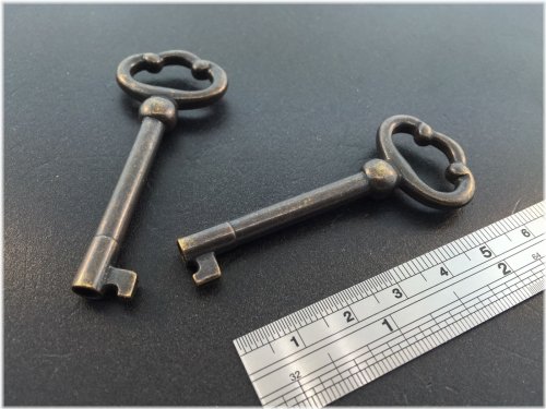 Antique Finish Grandfather Clock Door Key Set
