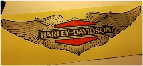 Vintage Harley Wings Window Decal