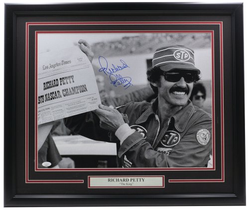 Racing Legends: Richard Petty Autographed Framed Nascar Newspaper Photo