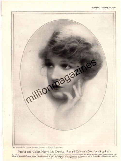 Vintage German Theater Print - Lili Damita 1928