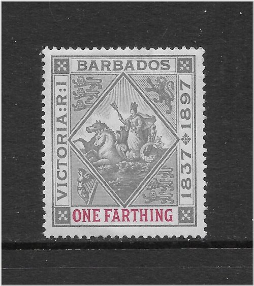 Gray & Car Issue - 1897 Barbados Stamp