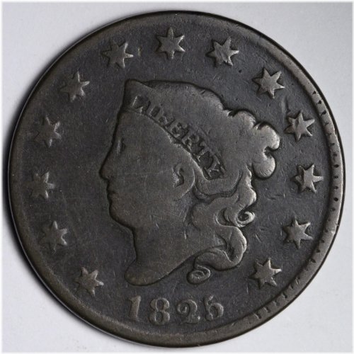 1825 Coronet Head Large Cent - Vintage Good Condition